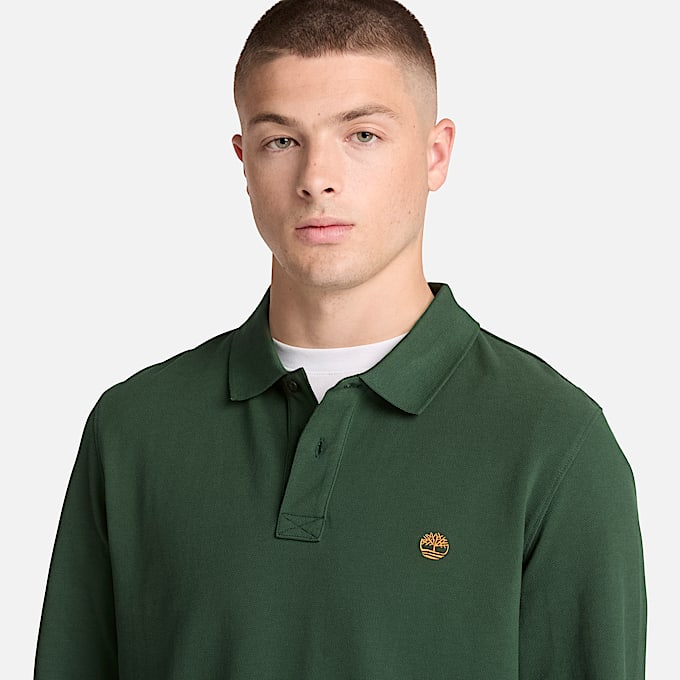 Millers River LangarmPoloshirt fr Herren in Dunkelgrn TBL Grn ALT3