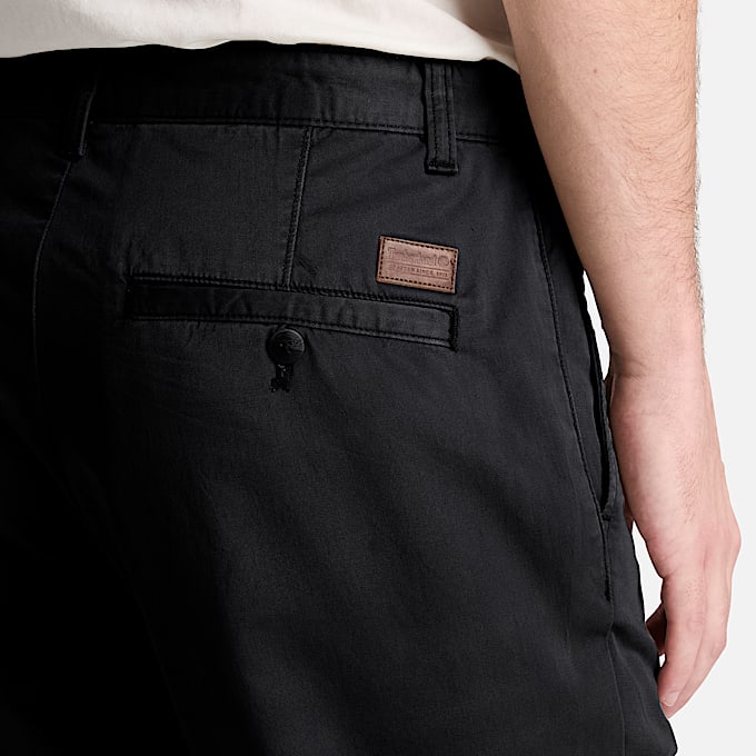 Claremont Chinohose aus Twill mit geradem Bein fr Herren in Schwarz TBL Schwarz ALT3