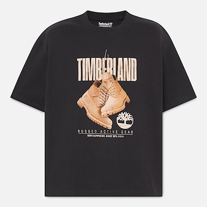 Rugged Boot KurzarmTShirt fr Herren in Schwarz TBL Schwarz HERO