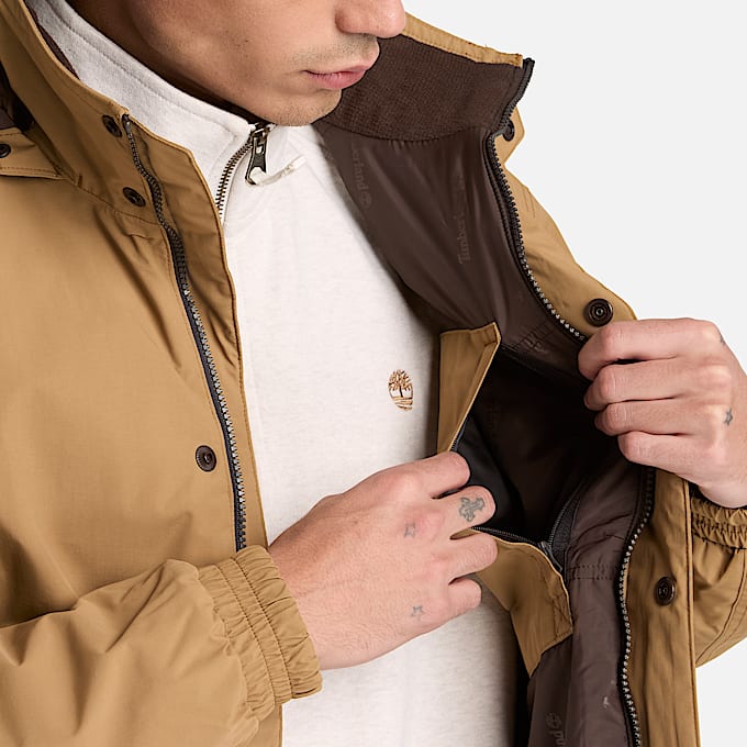 Wasserdichte isolierte Bomberjacke fr Herren in Braun TBL Braun ALT3