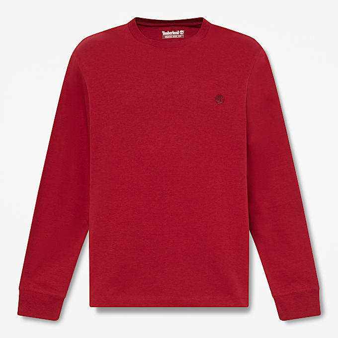 Dunstan River Langarmshirt in schmaler Passform mit Stickerei fr Herren in Rot TBL Rot HERO