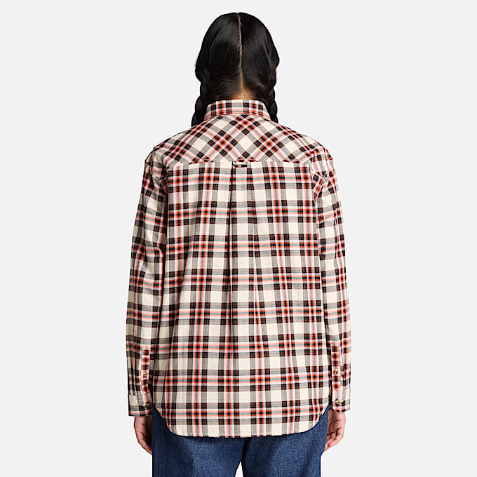 Mittelschweres FlanellLangarmhemd fr Damen in Beige TBL Beige ALT8