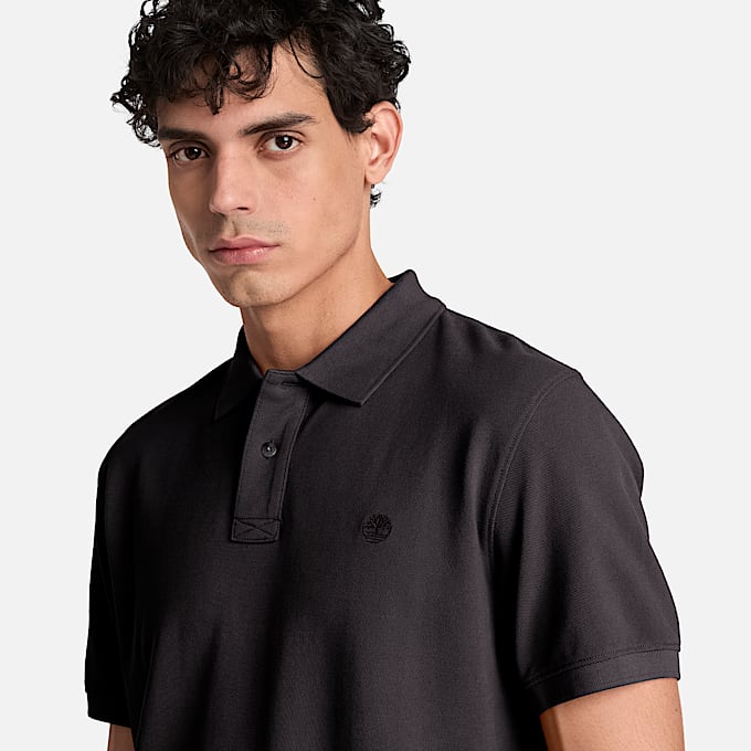 Millers River KurzarmPolohemd fr Herren in Schwarz TBL Schwarz ALT3