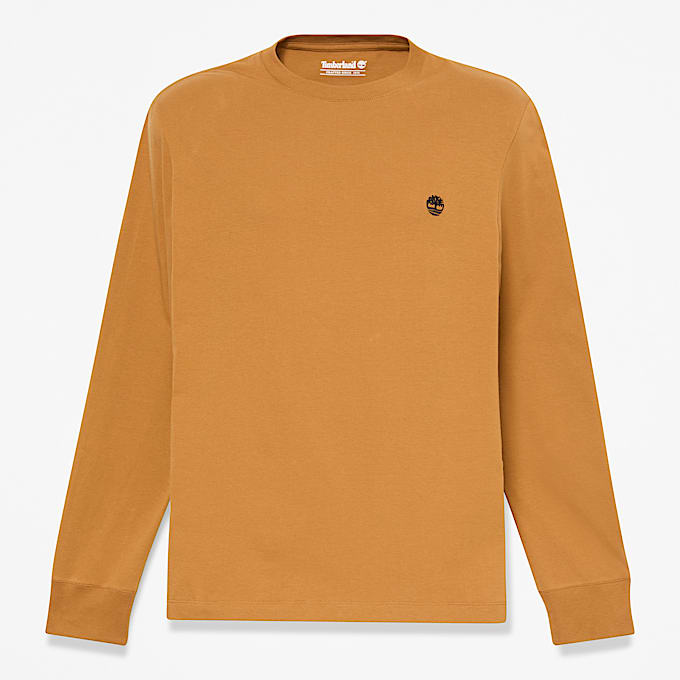 Dunstan River Langarmshirt in schmaler Passform mit Stickerei fr Herren in Gelb TBL Gelb HERO