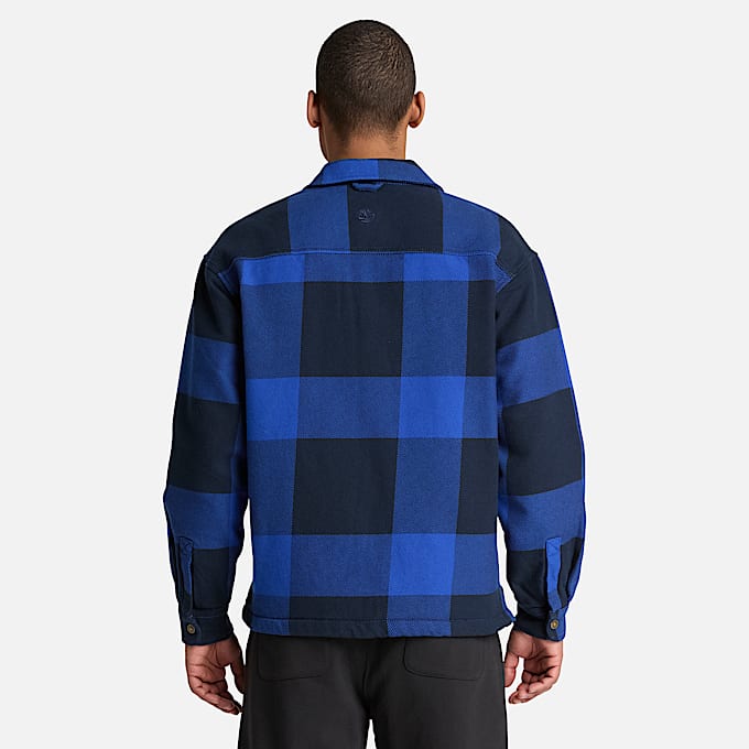 Karierte Hemdjacke mit Fleecefutter fr Herren in Blau TBL Blau ALT8