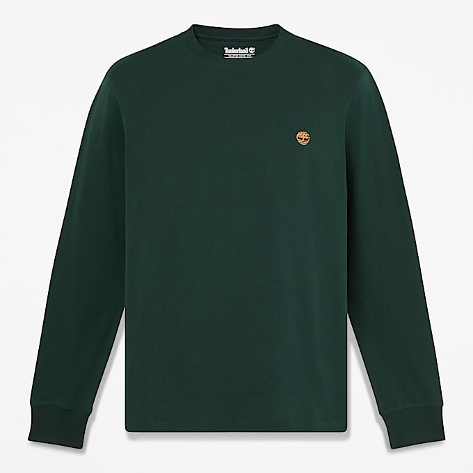 Dunstan River Langarmshirt in schmaler Passform mit Stickerei fr Herren in Dunkelgrn TBL Grn HERO