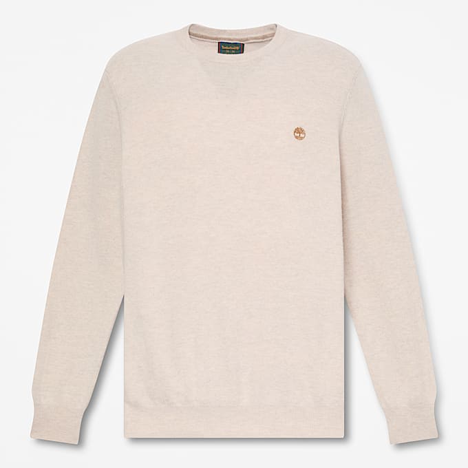 Cohas Brook Pullover mit Rundhalsausschnitt aus Merinowolle fr Herren in Hellbeige TBL Beige HERO