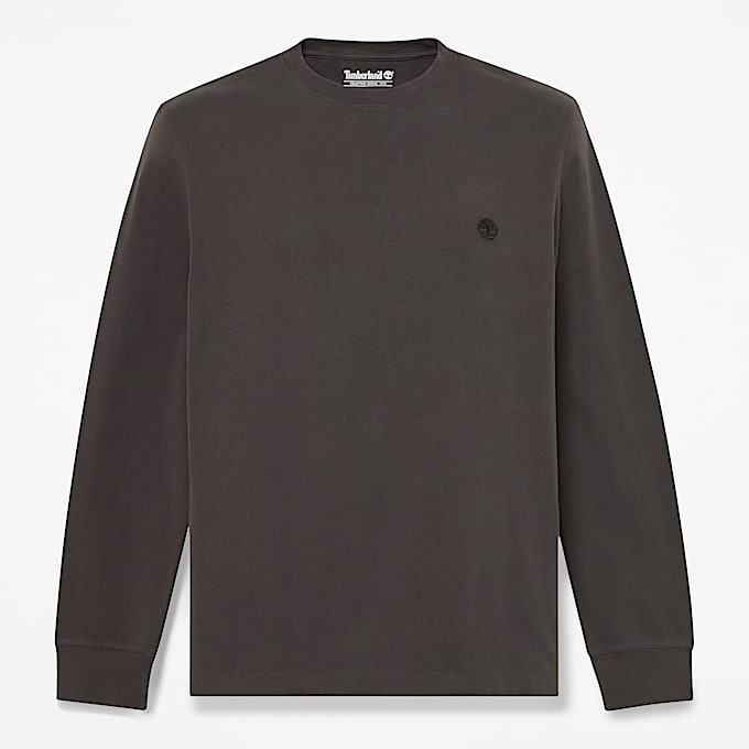 Dunstan River Langarmshirt in schmaler Passform mit Stickerei fr Herren in Schwarz TBL Schwarz HERO