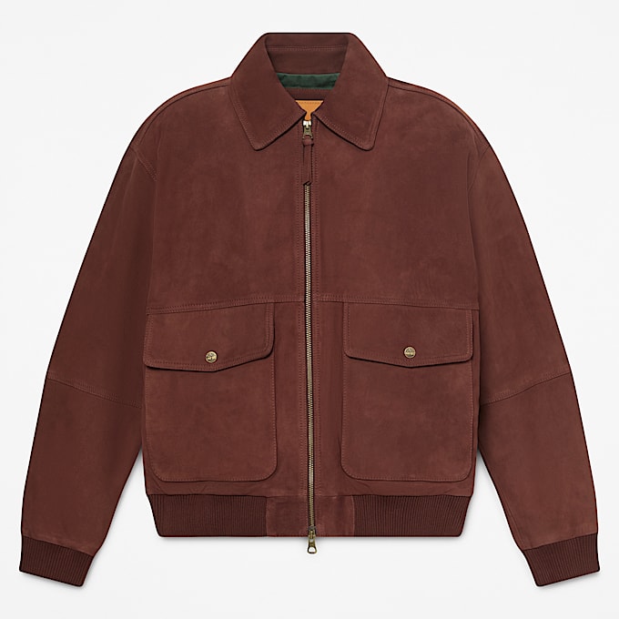 Bomberjacke aus Leder fr Herren in Dunkelbraun TBL Braun HERO