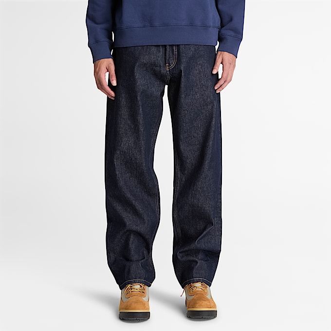 Lssige DenimHose fr Herren in Dunkelblau TBL Blau ALT1