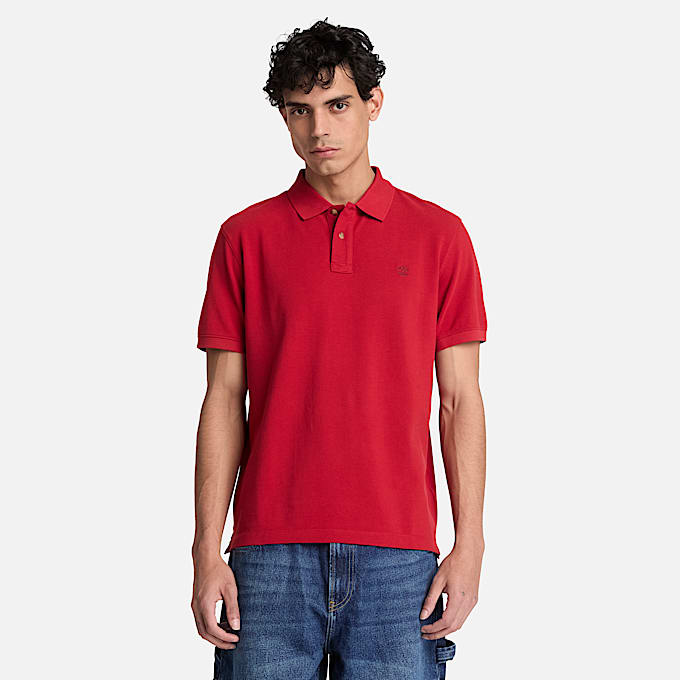 Millers River KurzarmPolohemd fr Herren in Rot TBL Rot ALT1