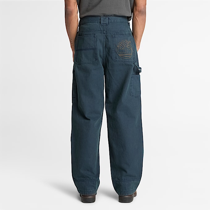 Rindge CarpenterHose aus Canvas mit verstrkten Knien fr Herren in Dunkelblau TBL Blau ALT8