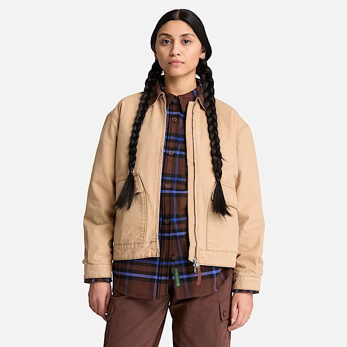 Strafford Jacke 20 aus WashedCanvas fr Damen in Hellbraun TBL Braun ALT1