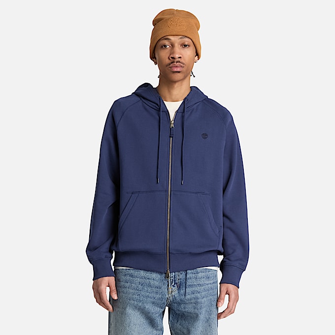 Exeter River Hoodie mit durchgehendem Reiverschluss fr Herren in Dunkelblau TBL Blau ALT1