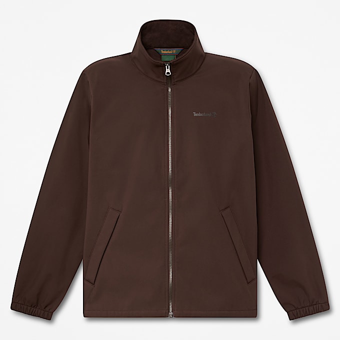 Winddichte SoftshellJacke mit durchgehendem Reiverschluss fr Herren in Dunkelbraun TBL Braun HERO