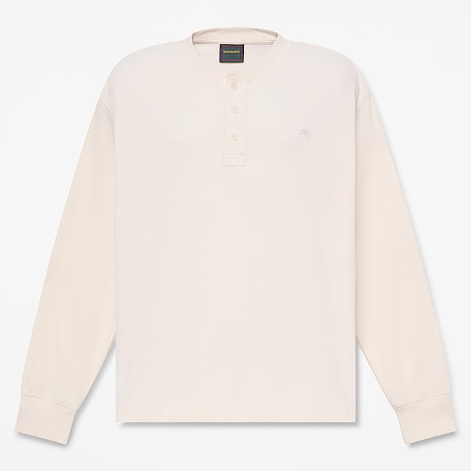 Langrmeliges Wharf River Polohemd mit Waffelstruktur fr Herren in Beige TBL Beige HERO