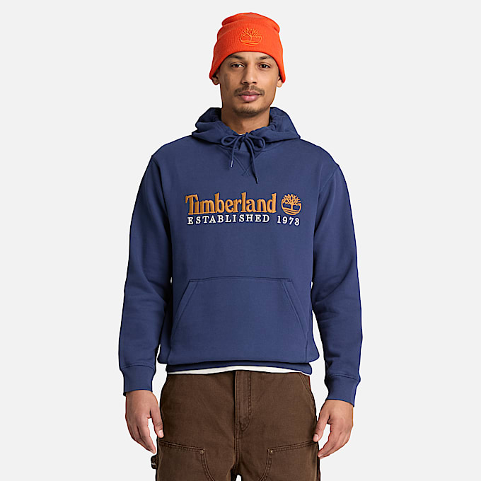 Hoodie mit Established 1973Logostickerei fr Herren in Dunkelblau TBL Blau ALT1