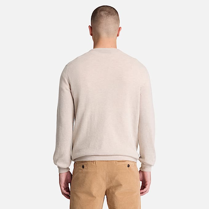 Cohas Brook Pullover mit Rundhalsausschnitt aus Merinowolle fr Herren in Hellbeige TBL Beige ALT8