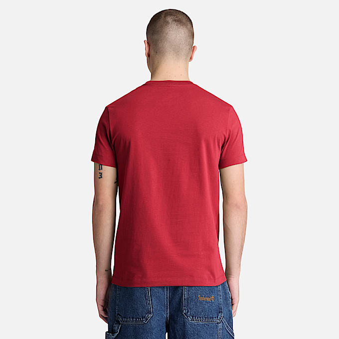 Dunstan River KurzarmTShirt mit schmaler Passform fr Herren in Rot TBL Rot ALT8