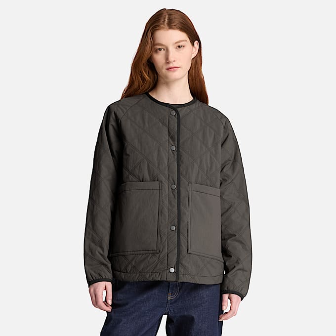 Wasserabweisende Steppjacke fr Damen in Schwarz TBL Schwarz ALT1