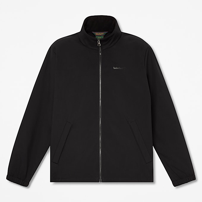 Winddichte SoftshellJacke mit durchgehendem Reiverschluss fr Herren in Schwarz TBL Schwarz HERO