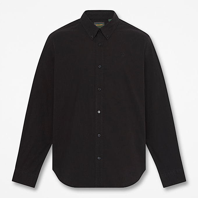 Langrmeliges Hemd aus Popeline fr Herren in Schwarz TBL Schwarz HERO