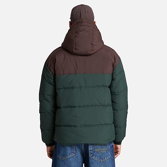 Wasserabweisende Steppjacke fr Herren in DunkelgrnDunkelbraun TBL Grn ALT8