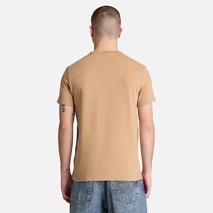 Dunstan River KurzarmTShirt mit schmaler Passform fr Herren in Hellbraun TBL Braun ALT8