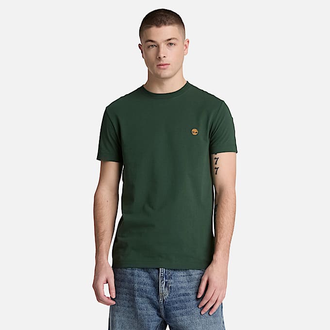 Dunstan River KurzarmTShirt mit schmaler Passform fr Herren in Dunkelgrn TBL Grn ALT1