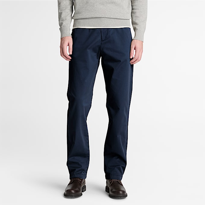 Claremont Chinohose aus Twill mit geradem Bein fr Herren in Dunkelblau TBL Blau ALT1