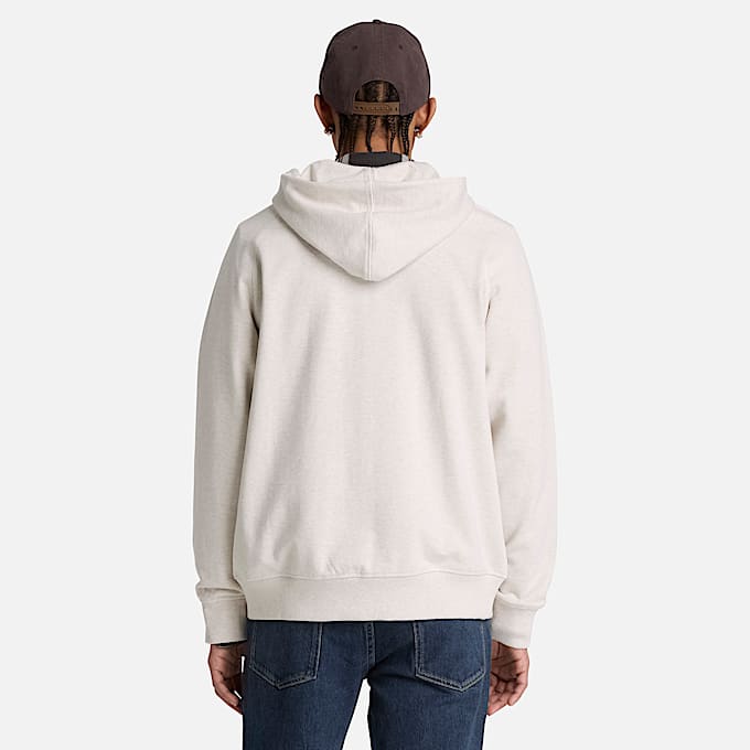 Exeter River Hoodie mit durchgehendem Reiverschluss fr Herren in Hellbeige TBL Beige ALT8