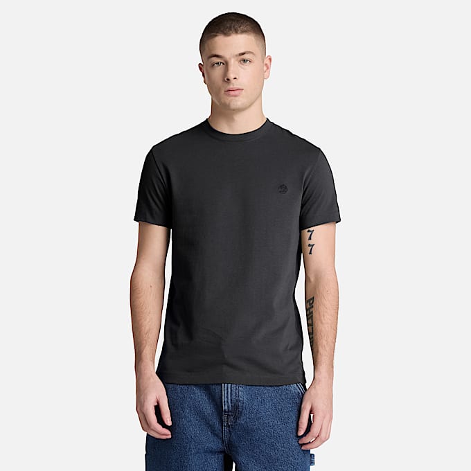 Dunstan River KurzarmTShirt mit schmaler Passform fr Herren in Schwarz TBL Schwarz ALT1