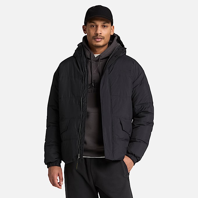 Wasserabweisende Steppjacke fr Herren in Schwarz TBL Schwarz ALT1