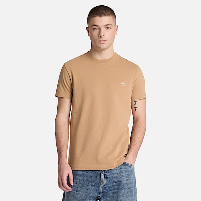 Dunstan River KurzarmTShirt mit schmaler Passform fr Herren in Hellbraun TBL Braun ALT1