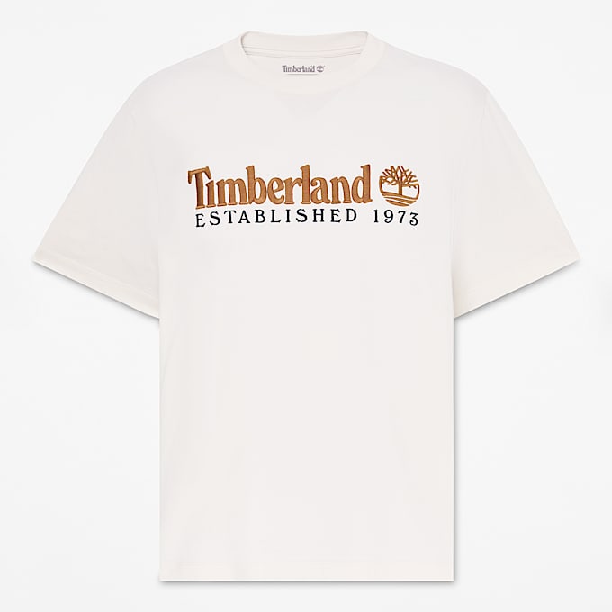 KurzarmTShirt mit Established 1973Stickerei fr Herren in Wei TBL Wei HERO