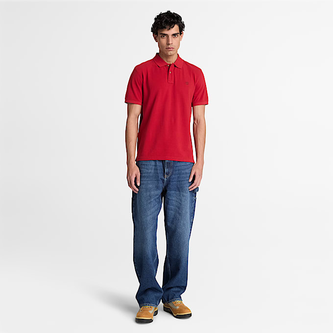 Millers River KurzarmPolohemd fr Herren in Rot TBL Rot ALT2