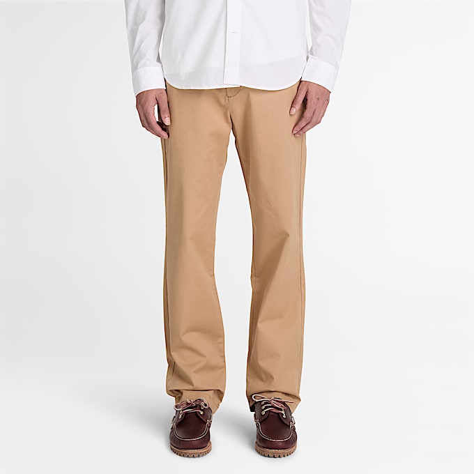 Claremont Chinohose aus Twill mit geradem Bein fr Herren in Hellbraun TBL Braun ALT1