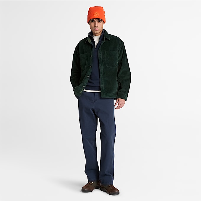 Chinohose aus schwerem gepeachtem Twill fr Herren in Dunkelblau TBL Blau ALT2