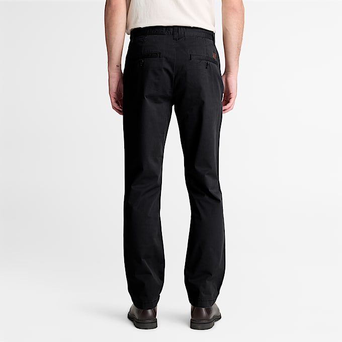 Claremont Chinohose aus Twill mit geradem Bein fr Herren in Schwarz TBL Schwarz ALT8