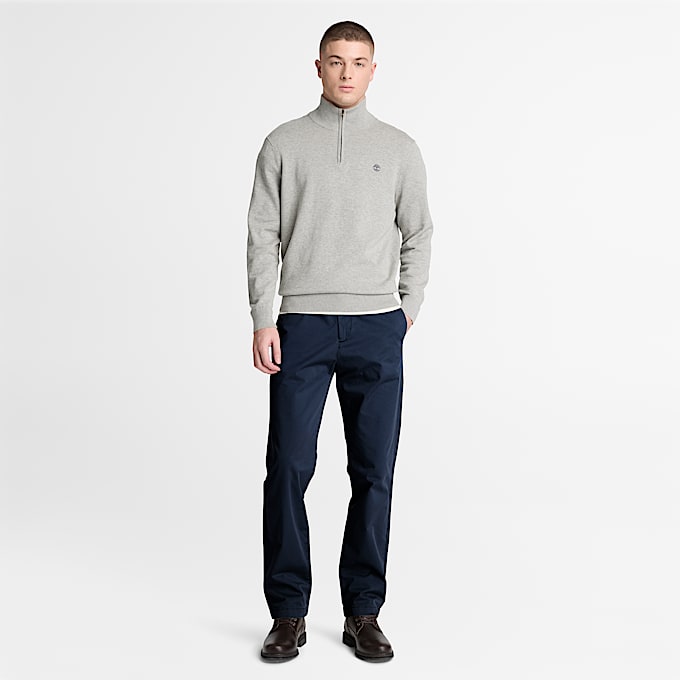 Claremont Chinohose aus Twill mit geradem Bein fr Herren in Dunkelblau TBL Blau ALT2
