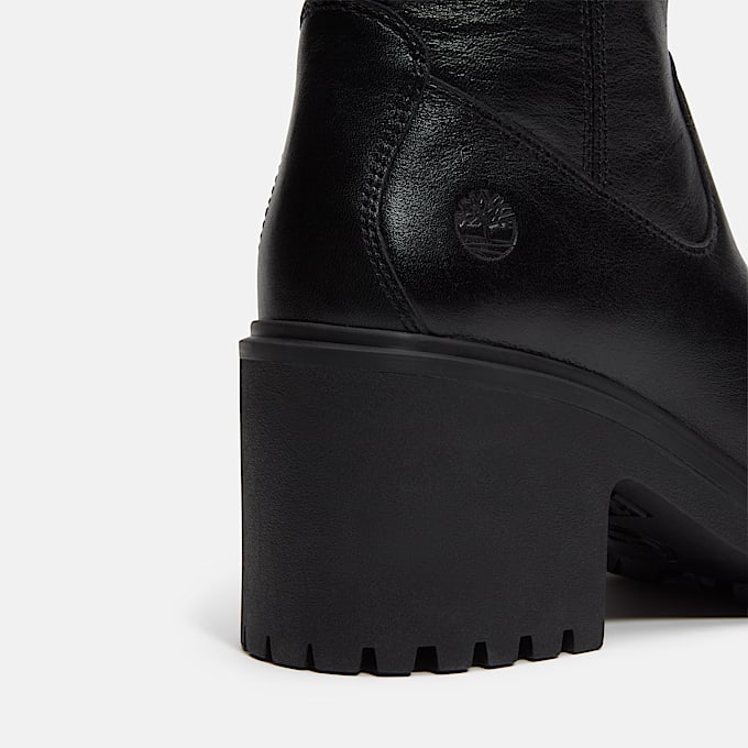 Hohe Stone Heights Hochschaftstiefel mit Seitenreiverschluss fr Damen in Schwarz TBL Schwarz ALT8