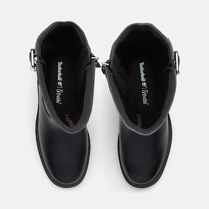 Hohe Stone Heights Hochschaftstiefel mit Seitenreiverschluss fr Damen in Schwarz TBL Schwarz ALT2