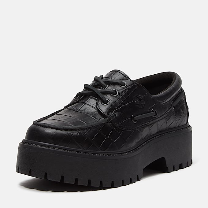 Stone Street Bootsschuh mit Plateausohle fr Damen in Schwarz TBL Schwarz ALT9