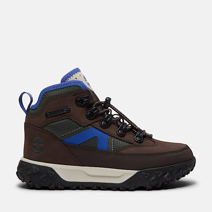 Halbhoher wasserfester GreenStride Motion 6 Bungee Sneaker fr Jugendliche in DunkelbraunDunkelgrn TBL Braun HERO