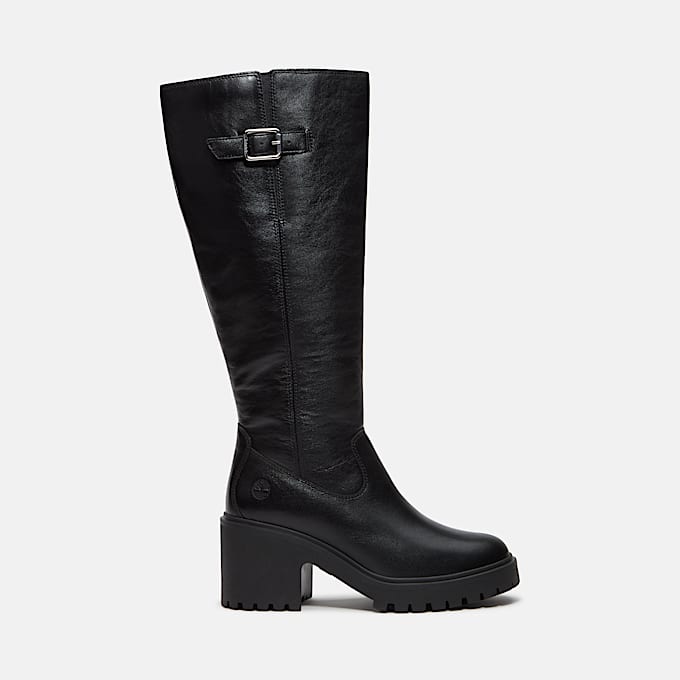 Hohe Stone Heights Hochschaftstiefel mit Seitenreiverschluss fr Damen in Schwarz TBL Schwarz HERO