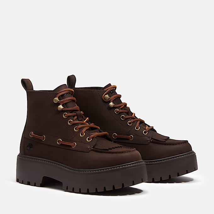Stone Street Kiltie Boot mit Plateausohle fr Damen in Dunkelbraun TBL Braun ALT4