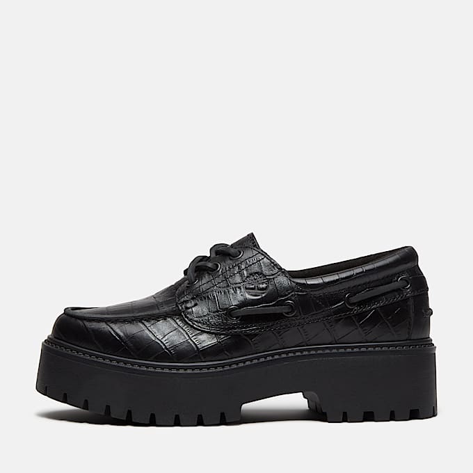 Stone Street Bootsschuh mit Plateausohle fr Damen in Schwarz TBL Schwarz ALT8