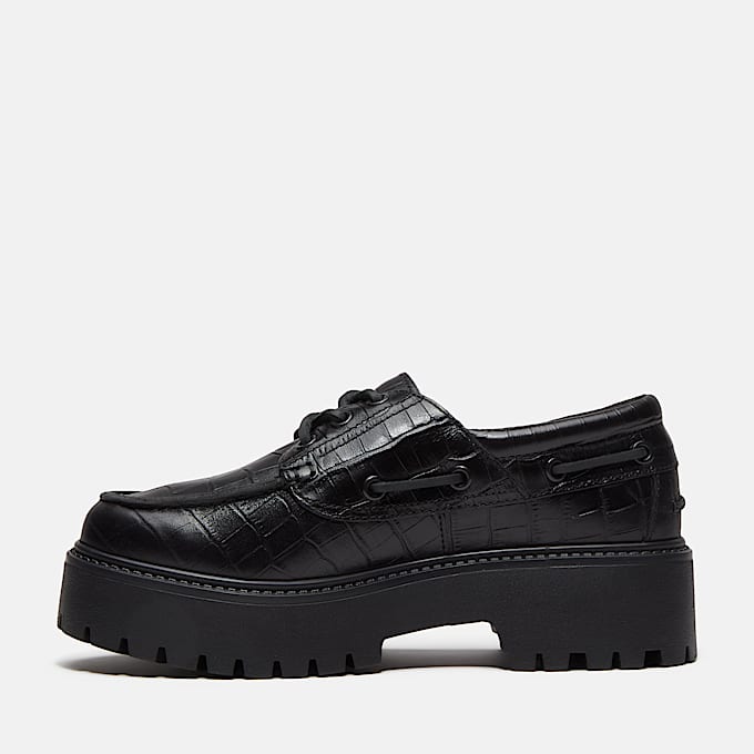 Stone Street Bootsschuh mit Plateausohle fr Damen in Schwarz TBL Schwarz ALT6