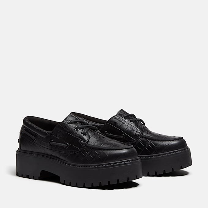 Stone Street Bootsschuh mit Plateausohle fr Damen in Schwarz TBL Schwarz ALT4