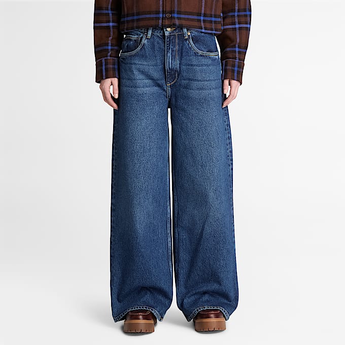 DenimHose mit weitem Bein fr Damen in Blau TBL Blau ALT1